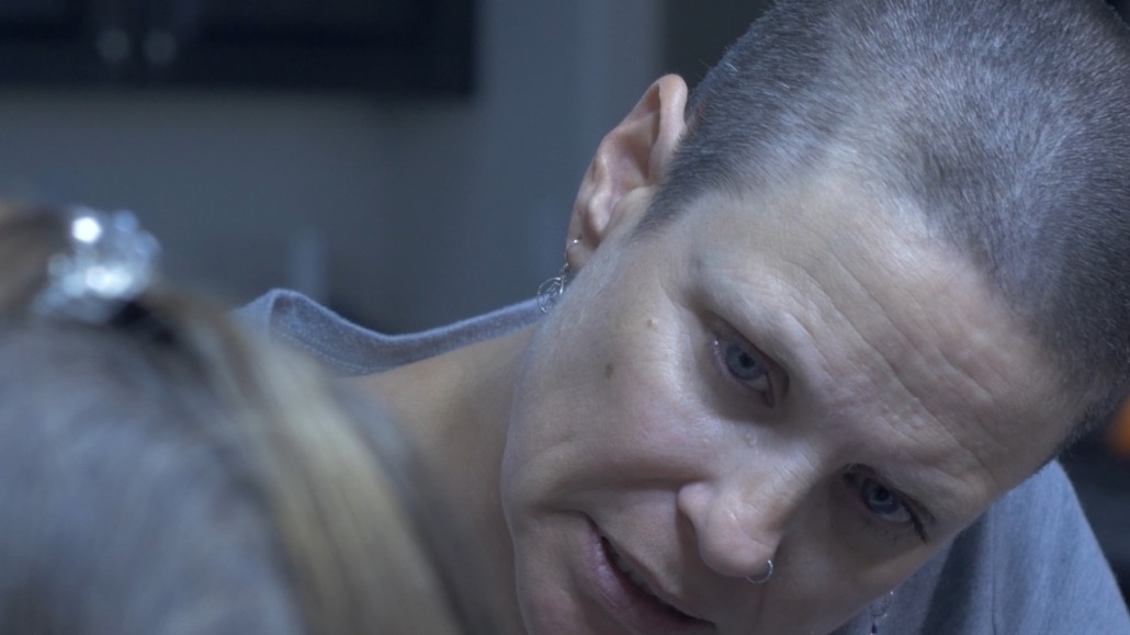 mother tilts her head